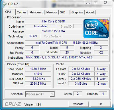 T510でCPU-Z　CPU