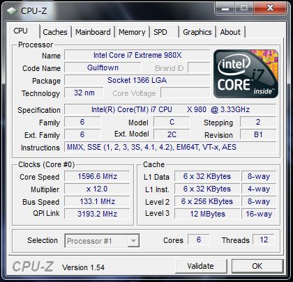 CPU-Z　HPE 290jp のプロセッサ情報