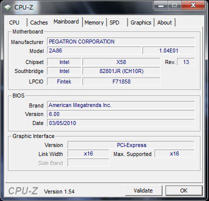 CPU-Z　HPE 290jp のマザーボード