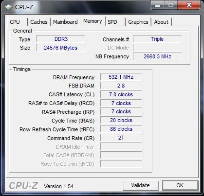 CPU-Z　HPE 290jp のメモリ容量
