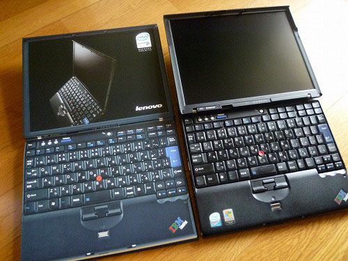 X60とX60の画面とキーボード比較