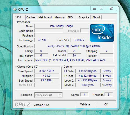 h8-1080jp CPU-Zの内容