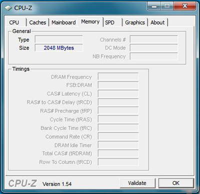CPU-Z　X201のメモリ