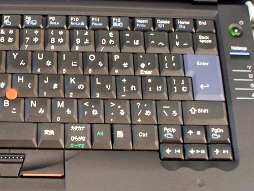 L412のキーボード右半分