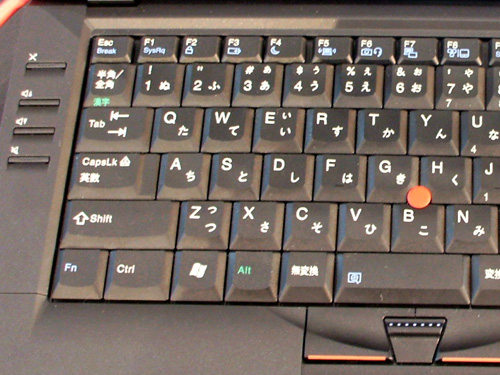 L412のキーボード左半分