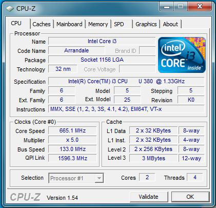 Edge 11”　CPU-Zのプロセッサ情報