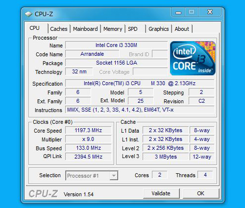 Edge 15” CPU-ZのCPU