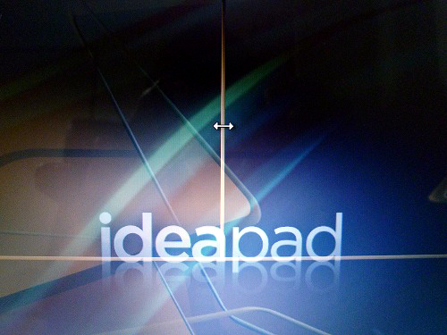 IdeaPad Y560 分割画面境界線の移動