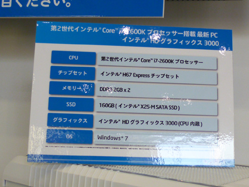 Core i7-2600K搭載マシンの構成