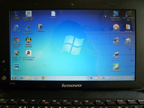 S100　Win 7のデスクトップ画面