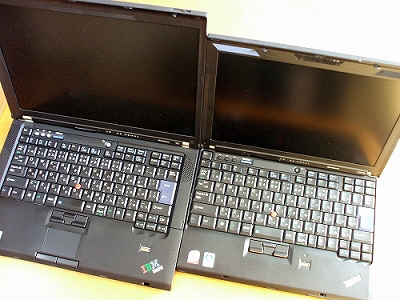 Thinkpad X200sとT61　キーボード比較